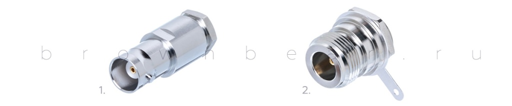 Гнездо N-type на блок и гнездо BNC на кабель