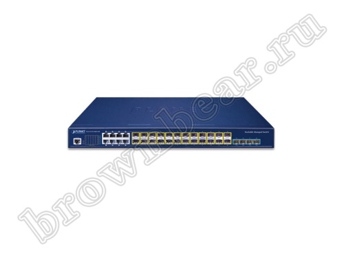 SGS-6310-16S8C4XR Управляемый L3 стекируемый коммутатор Planet, 16 портов 100/1000Мбит/с SFP, 8 портов TP/SFP combo 1000Мбит/с, 4 порта SFP+ 10Гбит/с фото 3