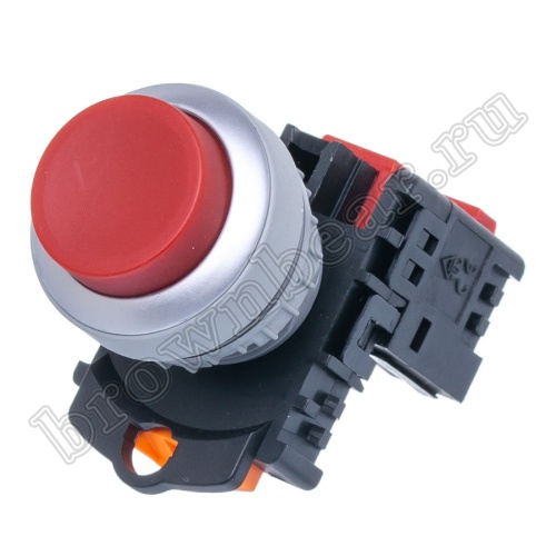 Кнопка управления выступающая, без фиксации, d 30 мм, НЗ, красная TN2BLR-1B