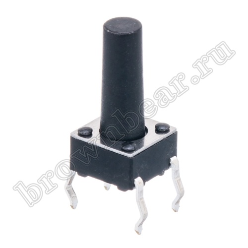 Кнопка тактовая 6х6 мм, h=12.5 мм, 4 контакта SWT-2-125