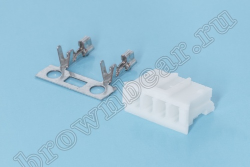 Разъем питания 4 контакта, гнездо на кабель, шаг 2.0 мм MU-4F фото 3