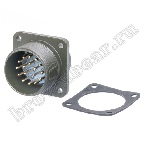 Разъём промышленный круглый MIL-5015 серии MS 17 контактов, вилка на блок