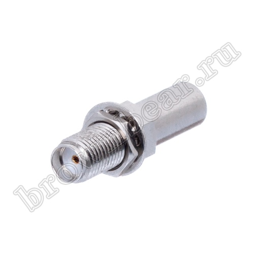 Разъем SMA гнездо на приборный блок RG-58, обжимной, крепление гайка SMA-BC58J2