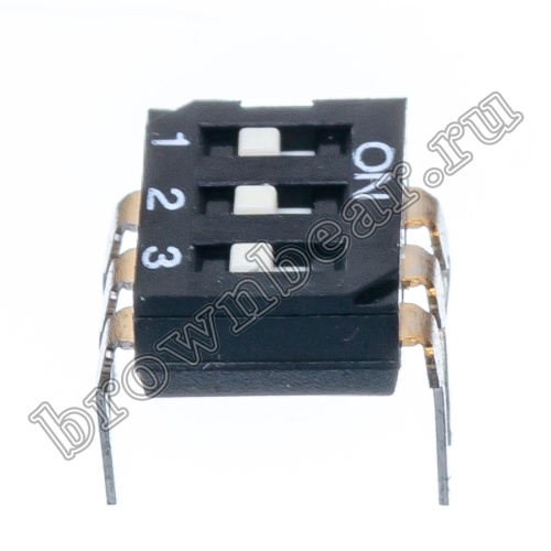 Переключатель Dip-Switch 3 контактных группы, монтаж в панель DIP  SWD2-3 фото 5