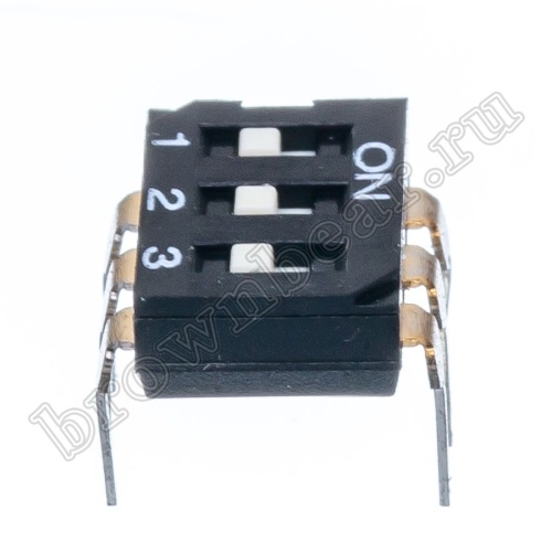 Переключатель Dip-Switch 3 контактных группы, монтаж в панель DIP  SWD2-3 фото 5