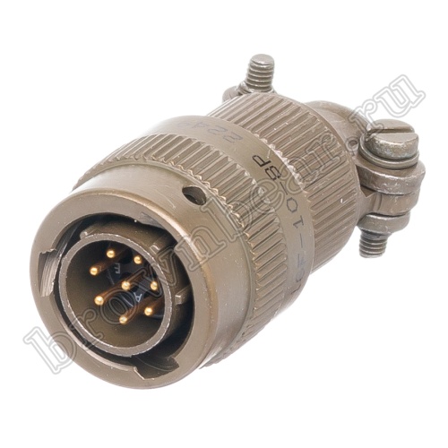 Разъём Amphenol серии 62IN, 8 контактов, вилка на кабель, тип 10,  байонетный 62IN-16F-10-8P