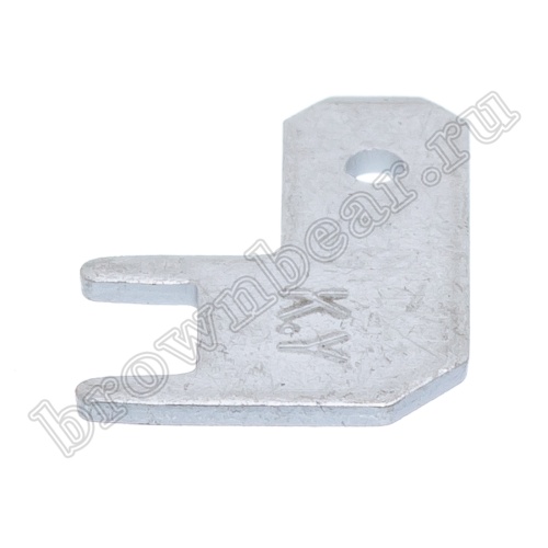 Клемма плоская 4.9 мм, вилка на плату, угловая, кратно 100шт., РП-П TA-4.9MR фото 4