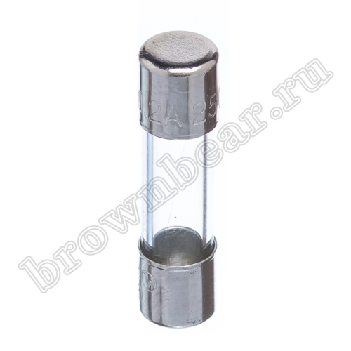 Предохранитель 5х20 мм, цилиндрический, стеклянный, быстрый, 0.2А/250В (GFE) фото 2