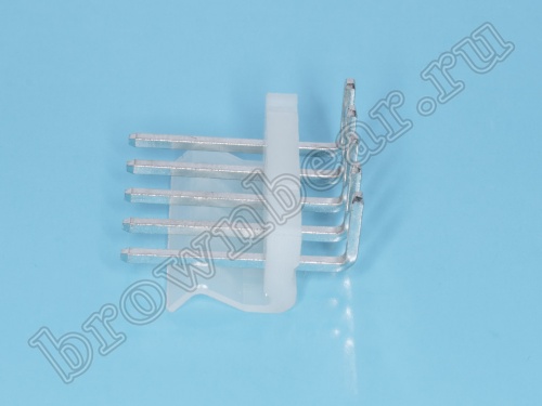 Разъем питания 5 контактов, вилка на плату прямой угол, шаг 5.08 мм MPW-5R фото 6