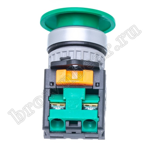 Кнопка управления грибок, без фиксации, d 38 мм, НР, зеленая TN2BMG-1A фото 3