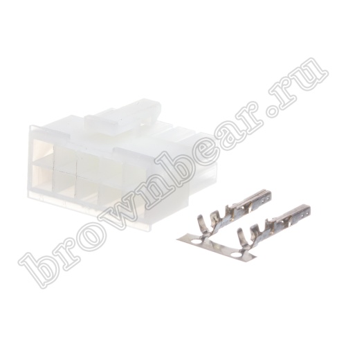 Разъем питания Mini-Fit 10 контактов, гнездо на кабель, шаг 4,2мм MF-10F фото 2