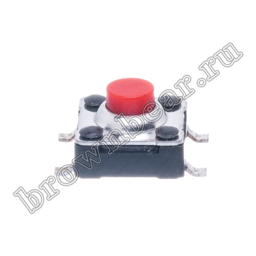 Кнопка тактовая влагозащищенная SMD, 6х6 мм, h=4.3 мм, 4 контакта SWT-54 фото 7