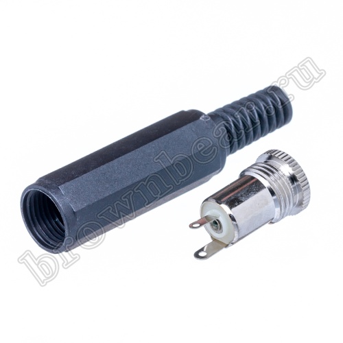 Разъем питания DC гнездо 2.1 х 5.5 мм, на кабель с амортизатором, тип 2 DJK-00A-2 фото 3