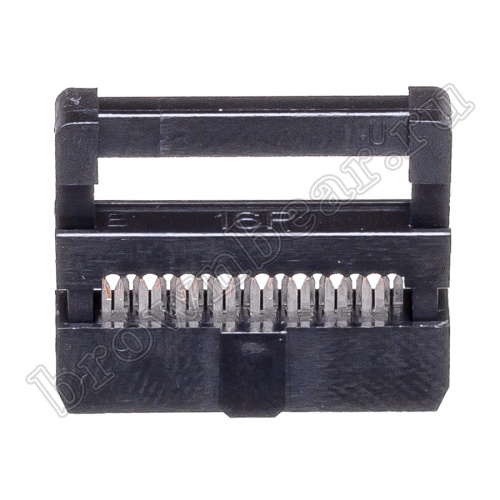 Разъем IDC 2х8 розетка на плоский кабель, шаг 2.00мм IDC2-16/2 фото 4