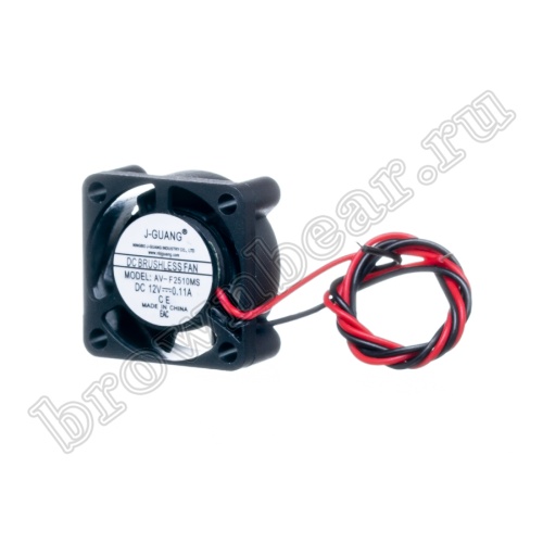 Вентилятор для корпуса 25х25х10, DC 12В, 0.09А, подшипник скольжения, AV-F2510MS фото 5