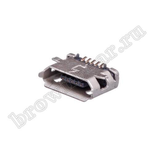 Разъем micro USB, гнездо на плату поверхностный монтаж, 5 контактов, тип 2 USB/Mc-1J/2