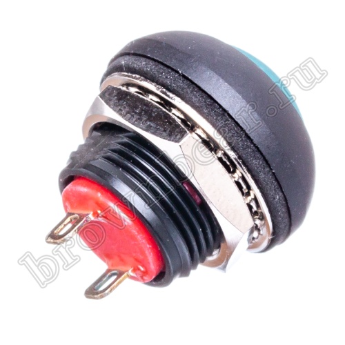 Кнопка влагозащищенная IP67 без фиксации, 12мм круглая на блок, НР, зелёная PSW-7-E фото 4