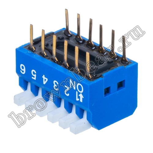 Переключатель Dip-Switch 6 контактных групп, пиано  SWD3-6 фото 5