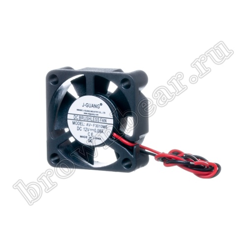 Вентилятор для корпуса 30х30х10, DC 12В, 0.09А,  подшипник скольжения, AV-F3010MS фото 5