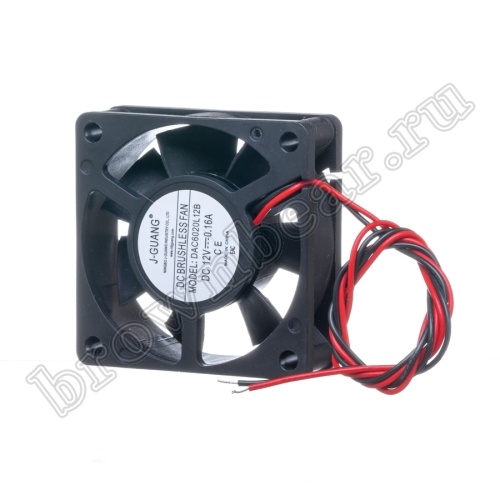 Вентилятор для корпуса 60х60х20, DC 12В, 0.16А, подшипник качения DAC6020L12B фото 6