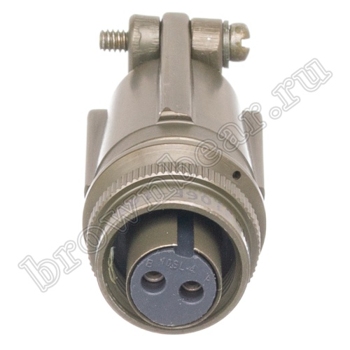 Разъём Amphenol серии MS, 2 контакта, розетка на кабель, тип 10SL, резьбовой MS3106E-10SL-4S фото 6