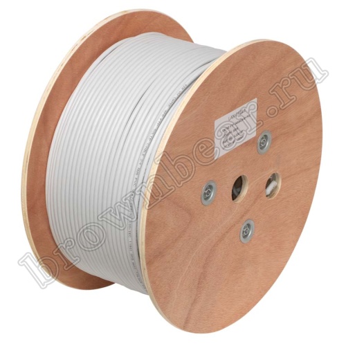 Кабель Витая пара, 4 пары, медный, 5е категория, экранированный, серый, на катушке 305м  SIN YU фото 2