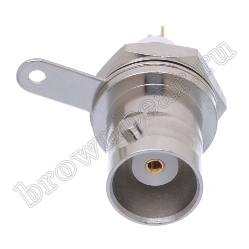 Разъем BNC Amphenol, гнездо на приборный блок, под пайку 112424 фото 7