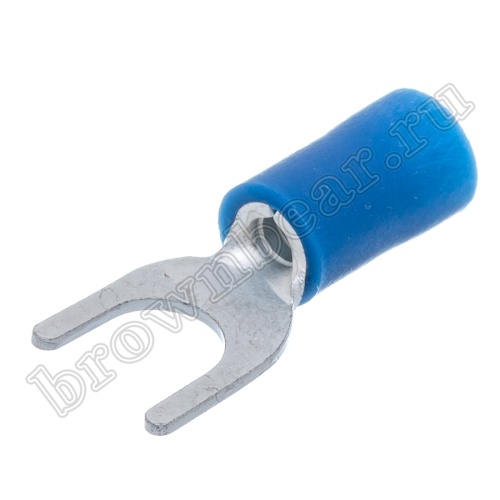Клемма вилочная обжимная тип "U" 5.3 мм на провод 1.5 - 2.5 мм², изолированная, кратно100шт. TYI-2-5