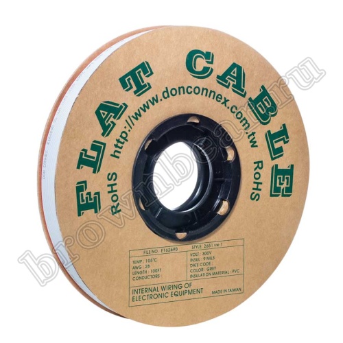 Кабель плоский, шлейф 14 проводников, шаг 1.27 мм фото 2