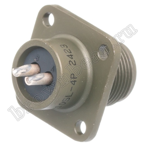 Разъём Amphenol серии MS, 2 контакта, вилка на блок, тип 10SL, резьбовой MS3102E-10SL-4P фото 4