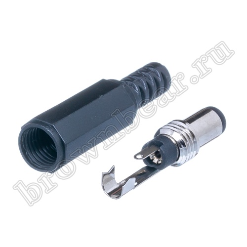 Разъем питания DC штекер 3.1 х 6.3 мм, на кабель c амортизатором DJK-11J фото 4