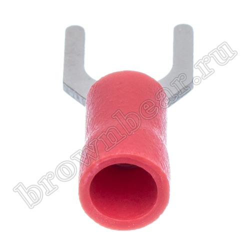 Клемма вилочная обжимная тип "U" 5.3 мм на провод 0.25 - 1.5 мм², изолированная, кратно 100шт. TYI-1.25-5 фото 6