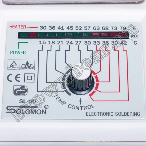 Паяльная станция Solomon 220В с LED (светодиодной) шкалой температуры фото 9