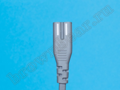 Кабель (шнур) питания 220В CEE7/16 - C7, для аудиотехники, серый, 2.5А, 1,8м фото 5