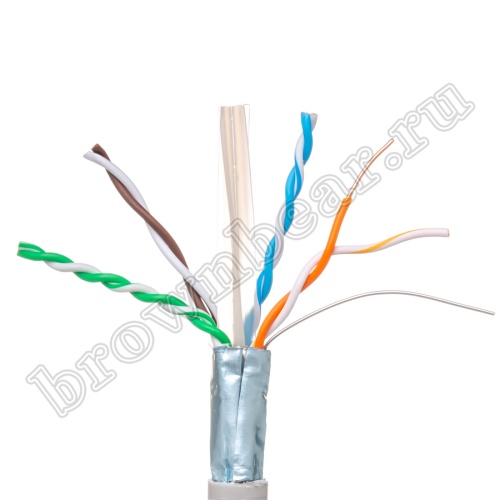 Кабель Витая пара, 4 пары, медный, 6 категория, экранированный, серый, PCnet, бухта 305м PCnet фото 2