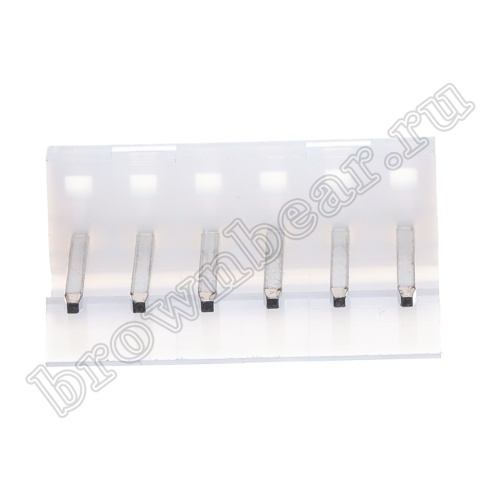 Разъем питания 6 контактов, вилка на плату, шаг 3.96 мм PWL-6/2 фото 2