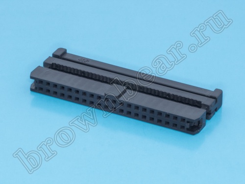 Разъем IDC 2х20 розетка на плоский кабель, шаг 2.00мм IDC2-40