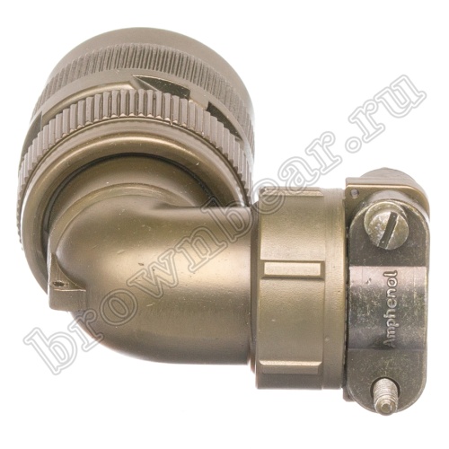 Разъём Amphenol серии MS, 10 контактов, розетка на кабель, тип 18, резьбовой прямой угол MS3108E-18-1S фото 4