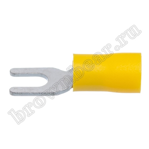 Клемма вилочная обжимная тип "U" 4.3 мм, на провод 4.0 - 6.0 мм², изолированная, кратно 100шт. TYI-5.5-4 фото 6