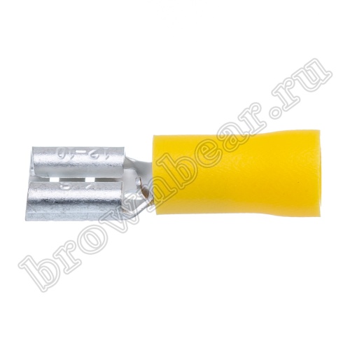 Клемма плоская обжимная 6.3 мм, гнездо на провод 4.0 - 6.0 мм² , изолированная, кратно 100шт., РПИ-М TAI-5.5F фото 5