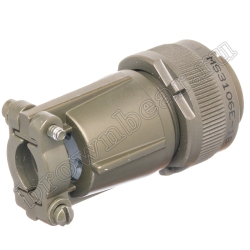 Разъём Amphenol серии MS, 4 контакта, розетка на кабель, тип 18, резьбовой MS3106E-18-10S фото 3