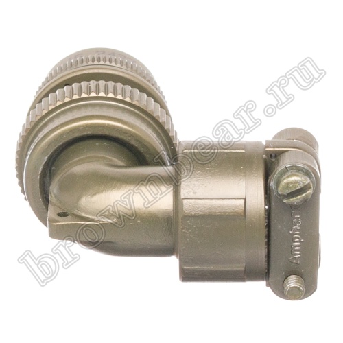 Разъём Amphenol серии MS, 2 контакта, розетка на кабель, тип 10SL, резьбовой прямой угол MS3108E-10SL-4S фото 5