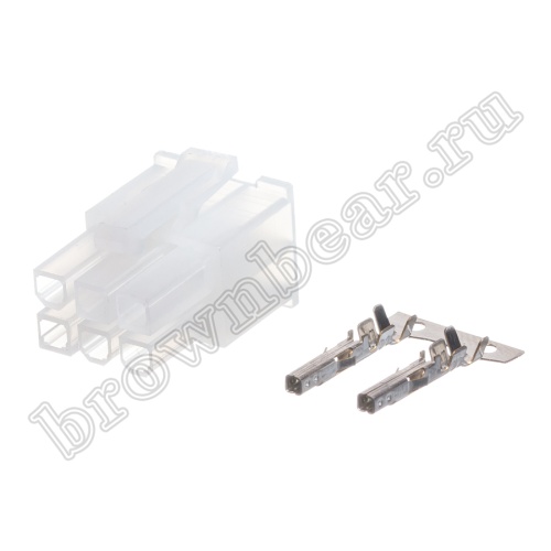 Разъем питания Mini-Fit 6 контактов, гнездо на кабель, шаг 4,2мм MF-6F/2