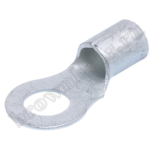 Клемма кольцевая обжимная тип "O" 6.4 мм, на провод 10.0мм², неизолированная, кратно 100шт. TR-8-6