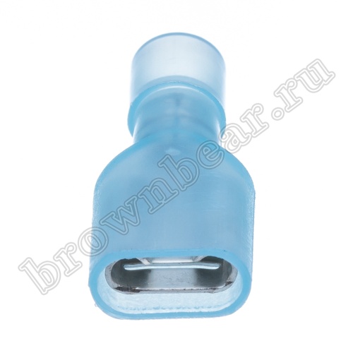 Клемма плоская обжимная 6.3 мм, гнездо на провод 1.5 - 2.5 мм², полностью изолированная под контакт 0.8 мм, кратно 100шт., РПИ-М TAI-2I8 фото 4