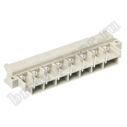 Разъём DIN 41612 H-15, 15 контактов, вилка, прямой угол, 2 ряда фото 6