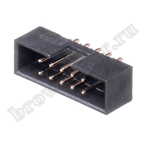 Разъем IDC 2х5 вилка на плату, шаг 2мм BH2-10