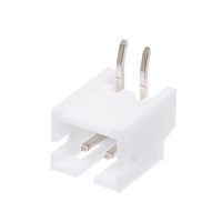 Разъем питания 2 контакта, вилка на плату, прямой угол, шаг 2.0 мм MW-2MR