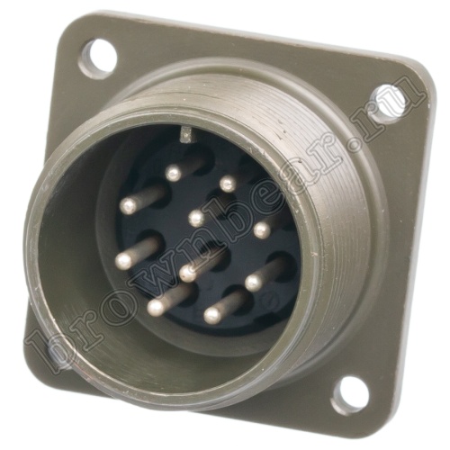 Разъём Amphenol серии MS, 10 контактов, вилка на блок, тип 18, резьбовой MS3102E-18-1P