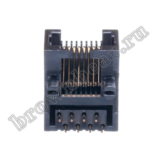Разъём RJ-45 гнездо на плату, 8P8C, тип 4 TJ4-8P8C фото 9